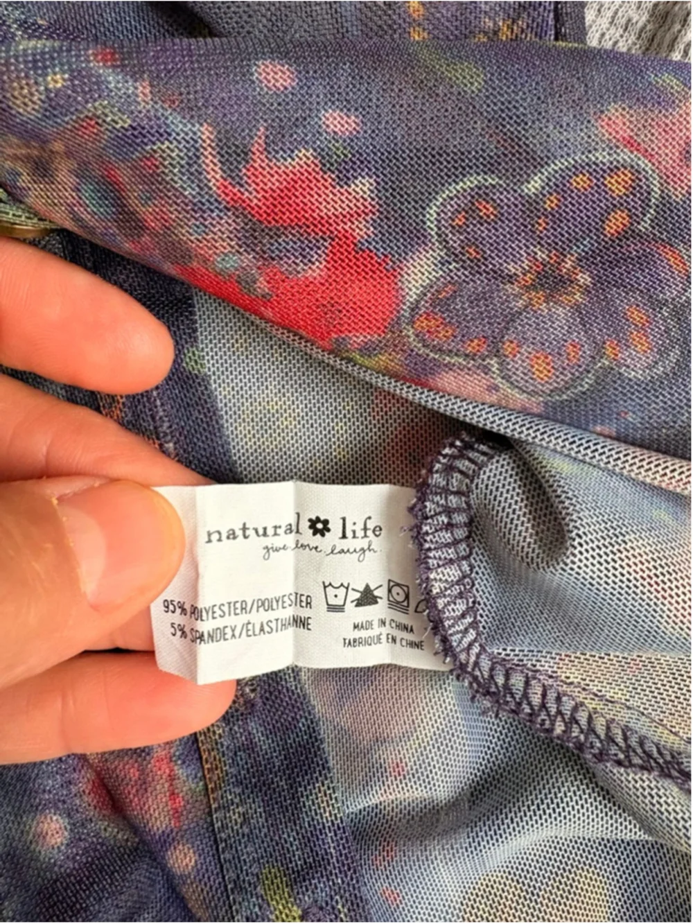Natural Life Navy & Red Floral Blouse M - Picture 4 of 5